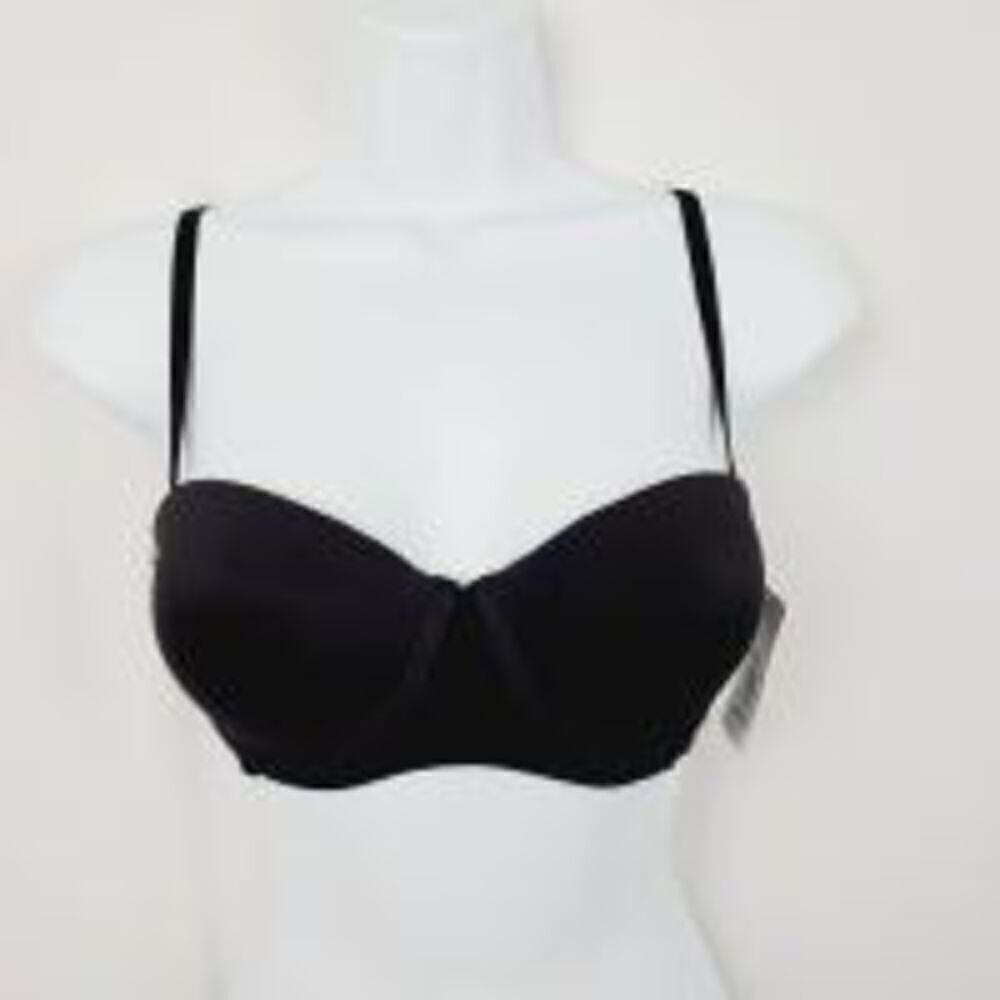 BETTY JADE Black Small crisscross Back Valour wired Pushup Bra